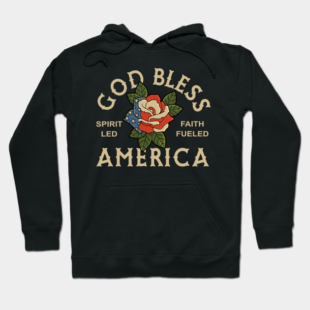 Christian Apparel Clothing Gifts - God Bless America Hoodie by AmericasPeasant